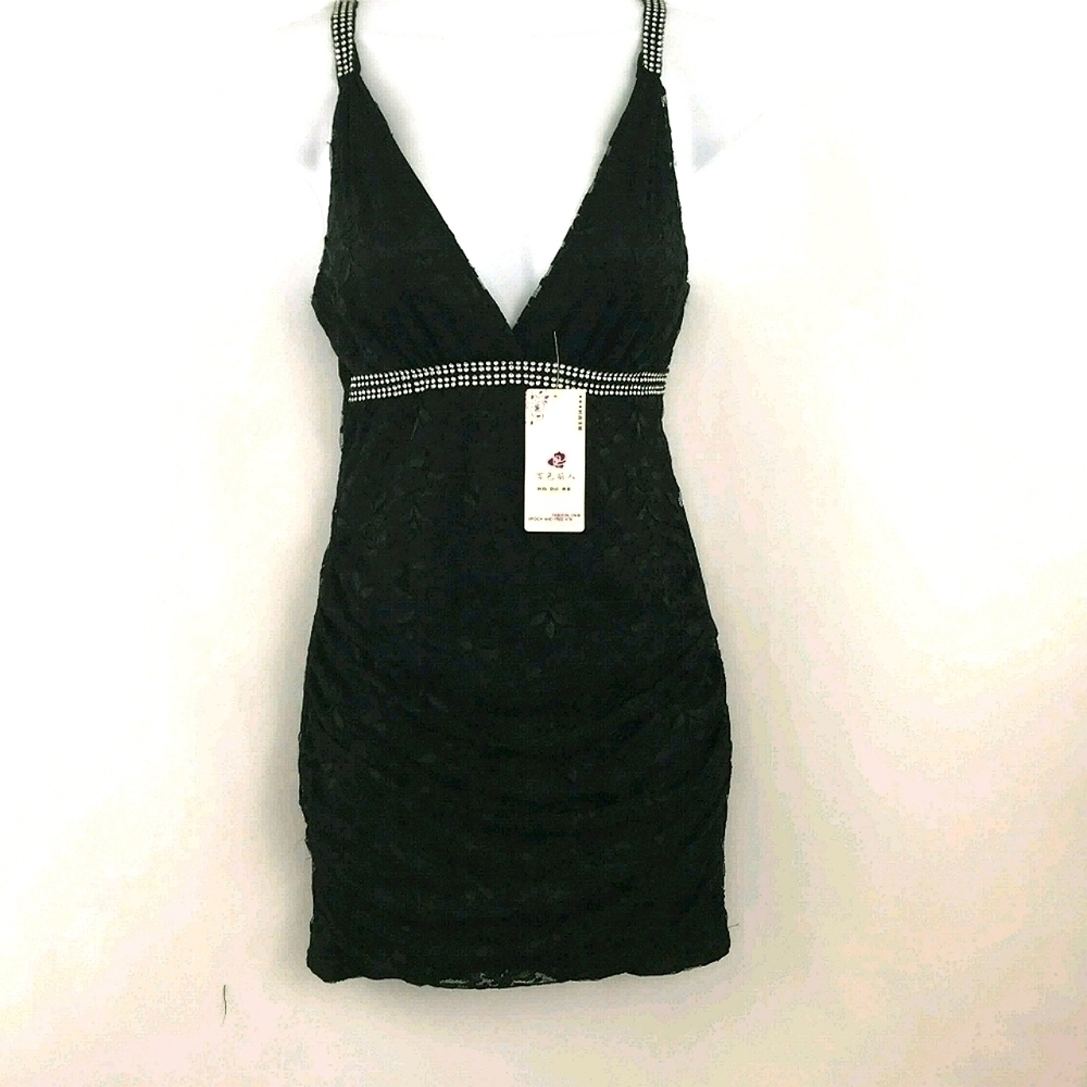 Papaya Black Lace Dress. NWT